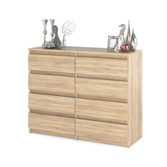 Cassettiera a 8 cassetti - Cassettiera da camera da letto - Credenza - Quercia Sonoma