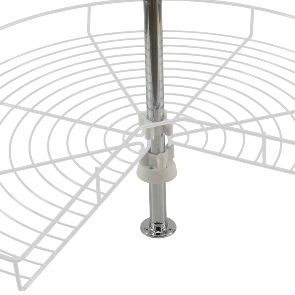 Cestello estraibilie per angolo cucina 3/4 - 600mm - 2 ripiani - Bianco