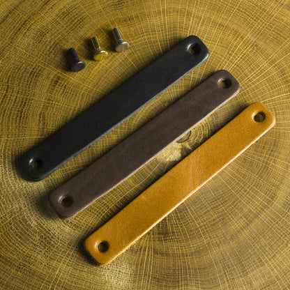 Maniglia in pelle rettangolare 96mm - 160mm (5) – Furnica