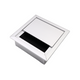 Passacavo quadrato in alluminio per scrivania 80x80mm - Argento – Furnica