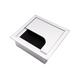 Passacavo quadrato in alluminio per scrivania 80x80mm - Argento "Wave" – Furnica