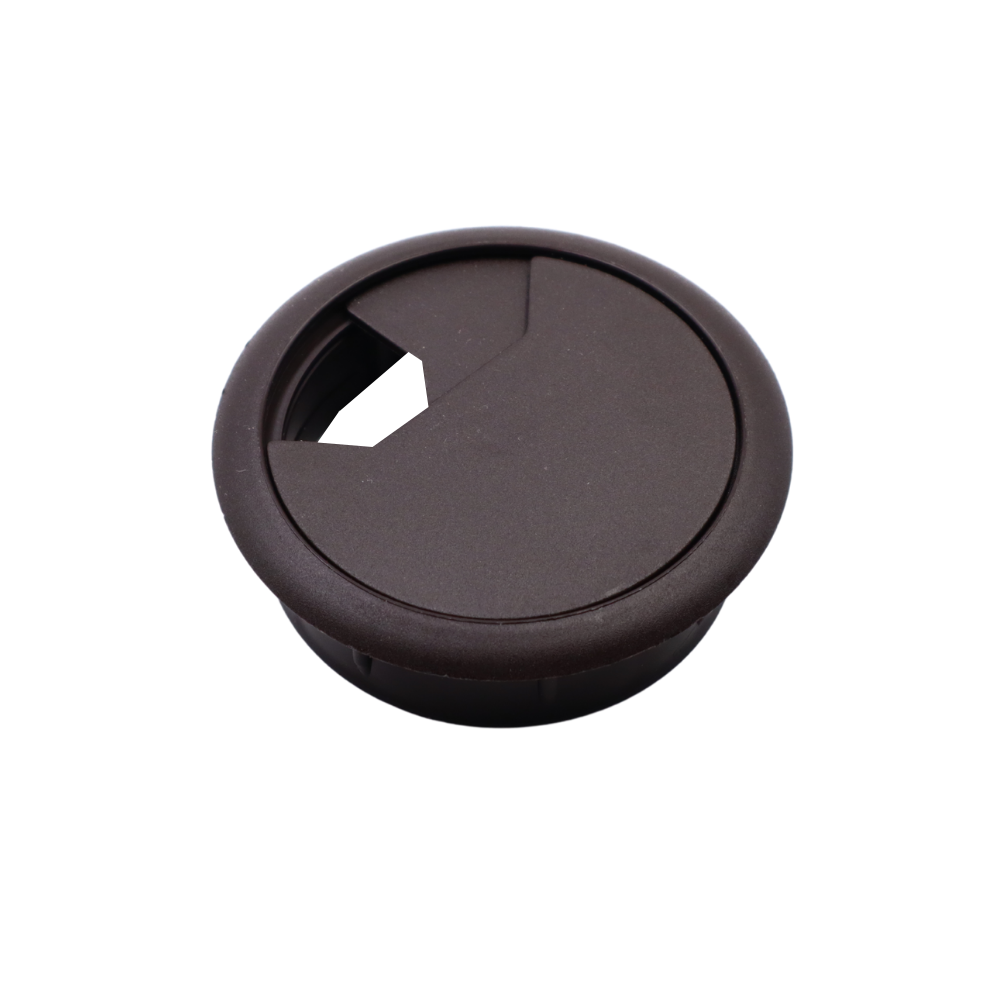 Passacavo in plastica per scrivania Ø60mm - Extra marrone scuro