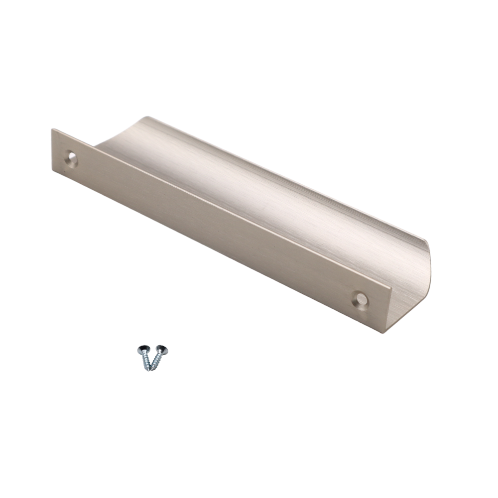 Maniglia per Mobili a profilo tondo Acciaio spazzolato - 128mm (Lunghezze totali 148mm)