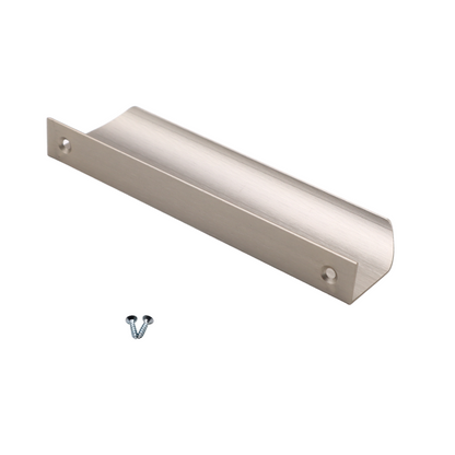 Maniglia per Mobili a profilo tondo Acciaio spazzolato - 128mm (Lunghezze totali 148mm)