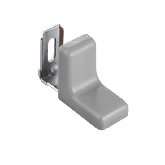 Angolo per mobili in metallo con copertura in plastica - Grigio