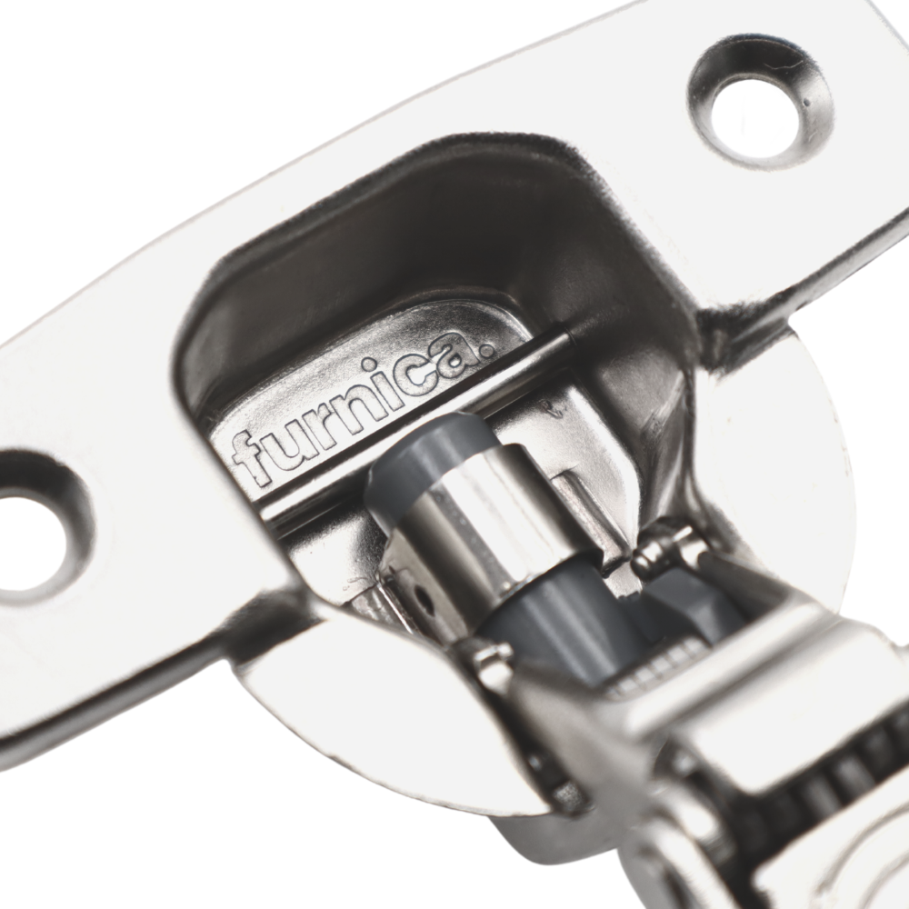 Cerniera 4D 110° Soft-Close, H0 Piastra di montaggio invisibile con viti EURO e coperture, porte Overlay
