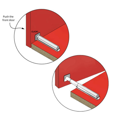 Chiusura Push to Open - Cerniere senza molla - con punta magnetica