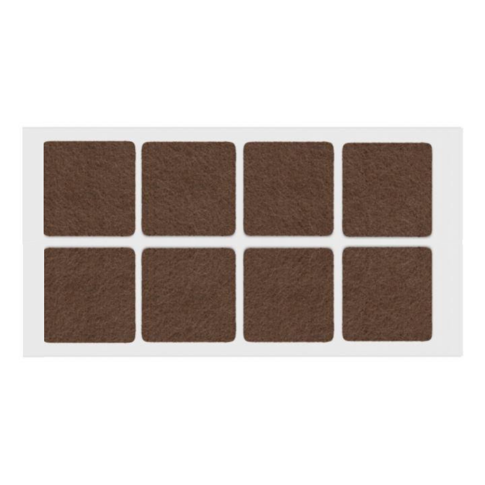 Feltrini adesivi per Mobili 50x50mm - Marrone