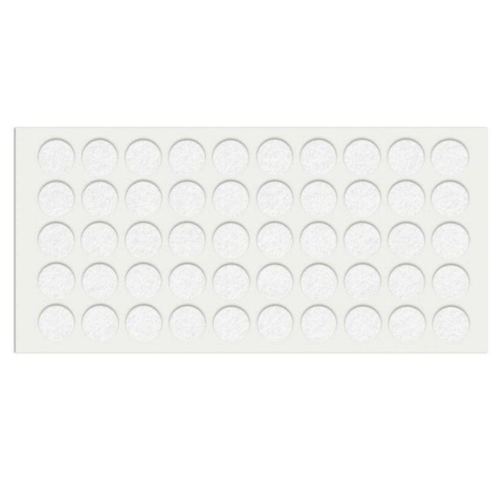 Feltrini adesivi per Mobili Ø18mm - Bianco