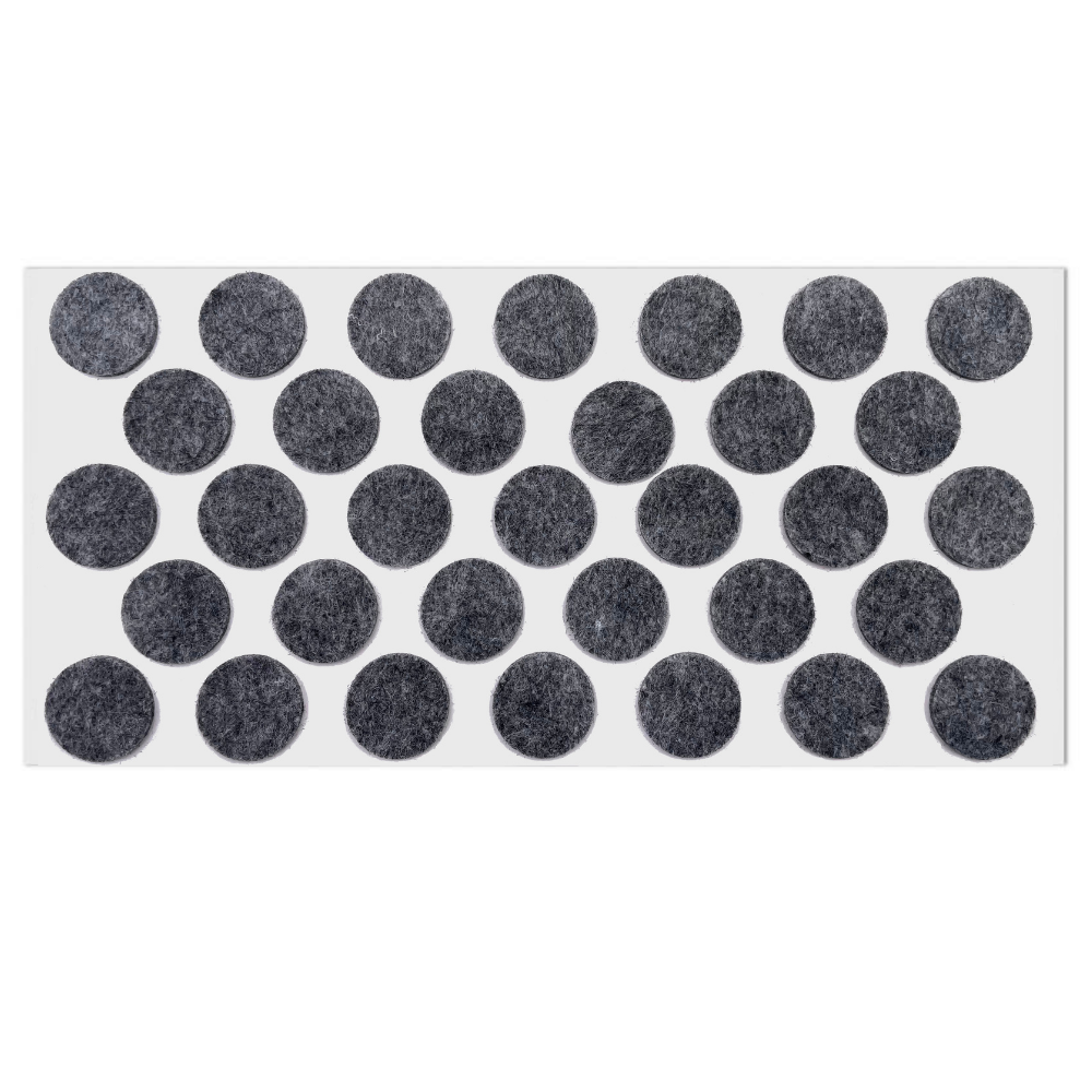 Feltrini adesivi per Mobili Ø24mm - Nero, Marrone, Bianco, Grigio