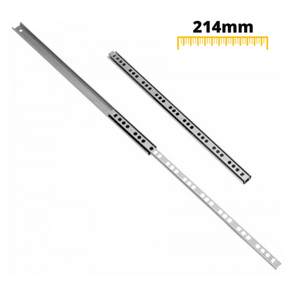 Guide per cassetti con cuscinetti a sfera 214mm - H17 (sinistra e destra)