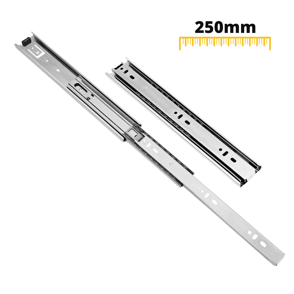 Guide per cassetti con cuscinetti a sfera 250mm - H45 (sinistra e destra)