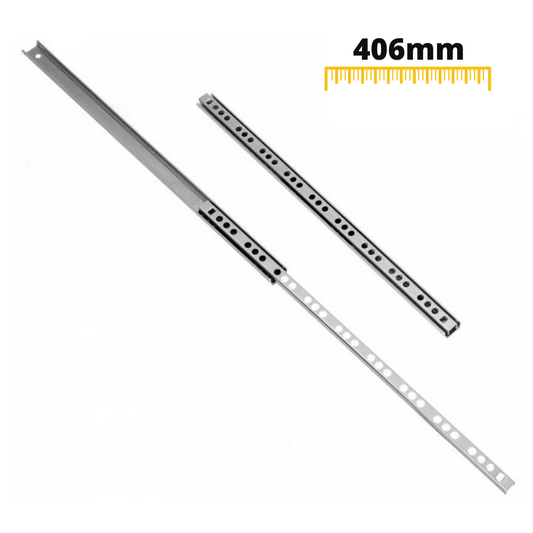 Guide per cassetti con cuscinetti a sfera 406mm - H17 (sinistra e destra)