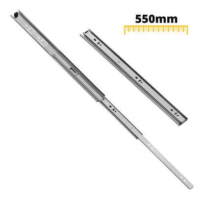 Guide per cassetti con cuscinetti a sfera 550mm - H35 (sinistra e destra)