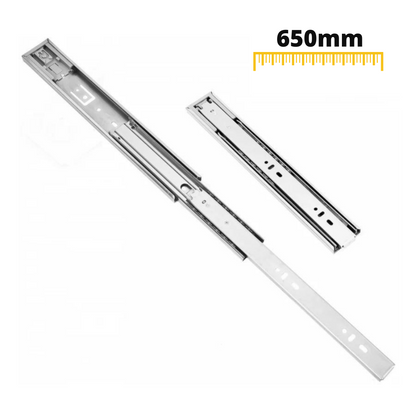 Guide per cassetti con cuscinetti a sfera 650mm - H45 (sinistra e destra)