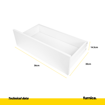 MARK - Cassettiera con 4 cassetti e 2 ante - Credenza per camera da letto - Antracite / Bianco opaco