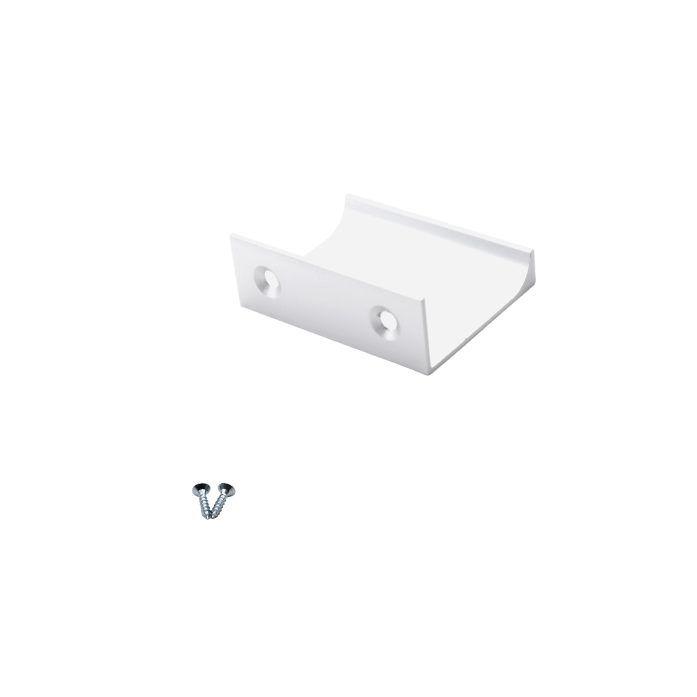 Maniglia per Mobili in Alluminio Bianco - 32mm (Lunghezze totali 52mm)