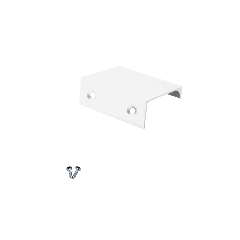 Maniglia per Mobili in Alluminio Bianco - 32mm (Lunghezze totali 52mm)
