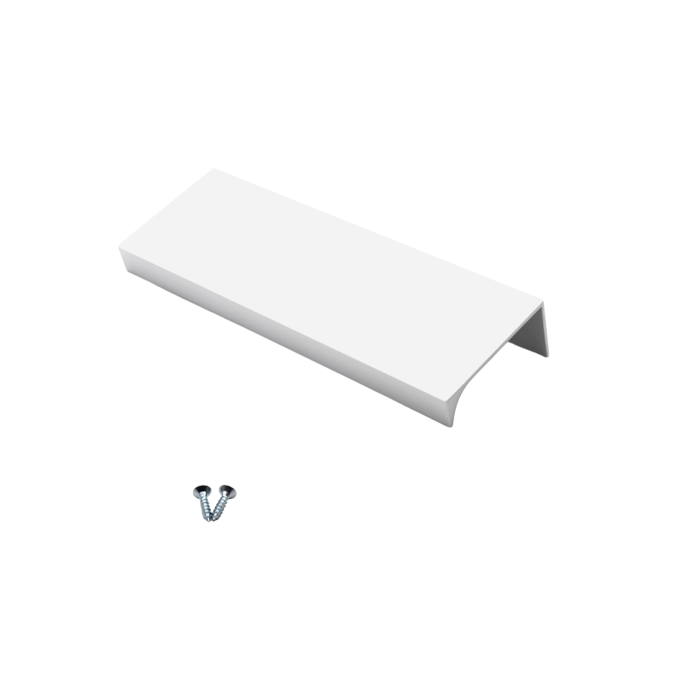 Maniglia per Mobili in Alluminio Bianco - 96mm (Lunghezze totali 116mm)