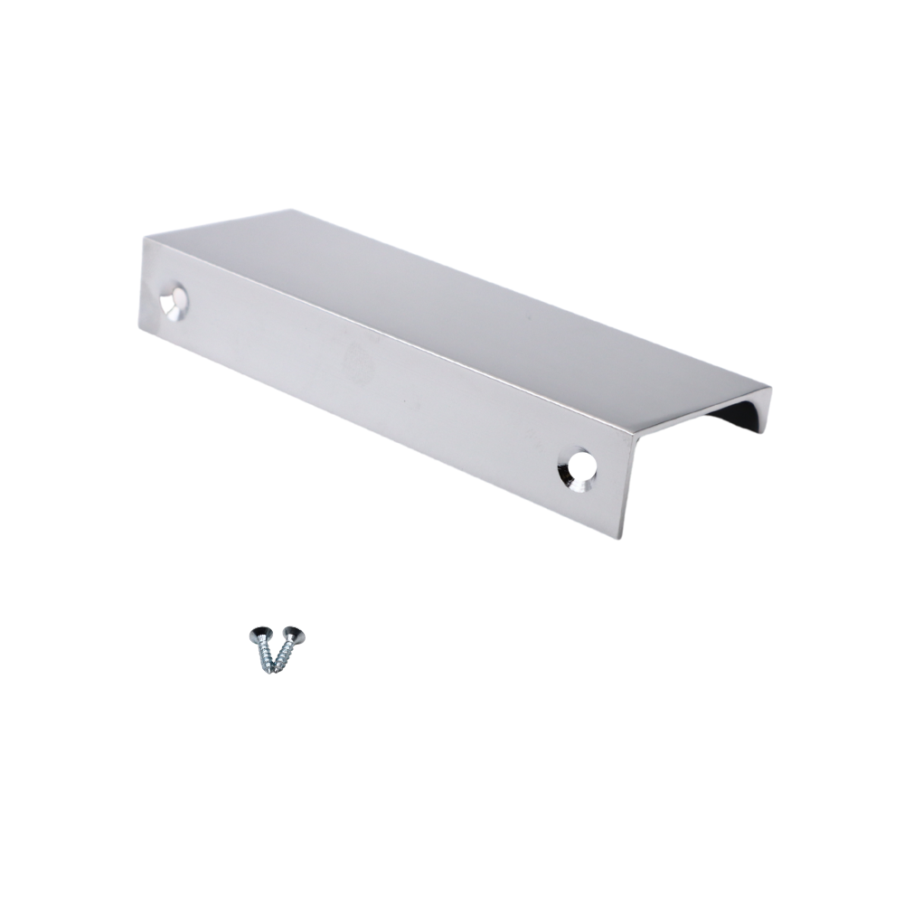 Maniglia per Mobili in Alluminio Cromo - 96mm (Lunghezze total 116mm)