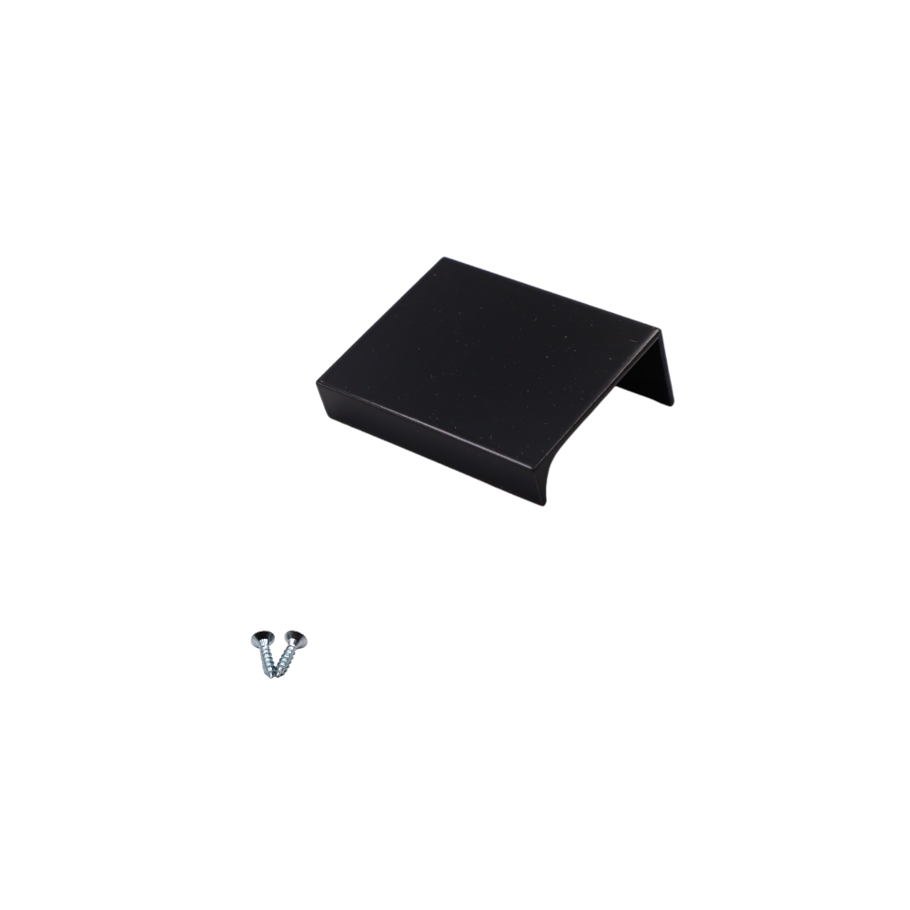 Maniglia per Mobili in Alluminio Nero - 32mm (Lunghezze totali 52mm)