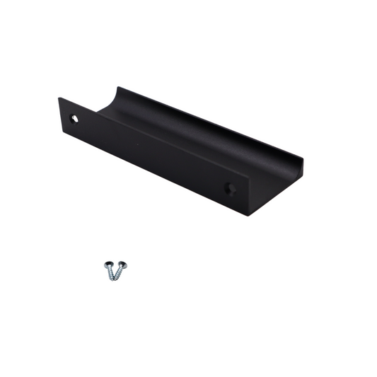 Maniglia per Mobili in Alluminio Nero - 96mm (Lunghezze totali 116mm)