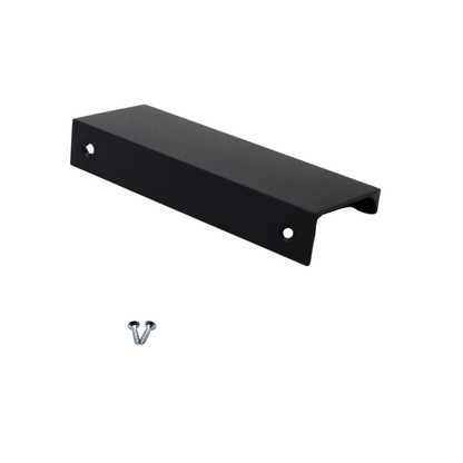 Maniglia per Mobili in Alluminio Nero - 96mm (Lunghezze totali 116mm)