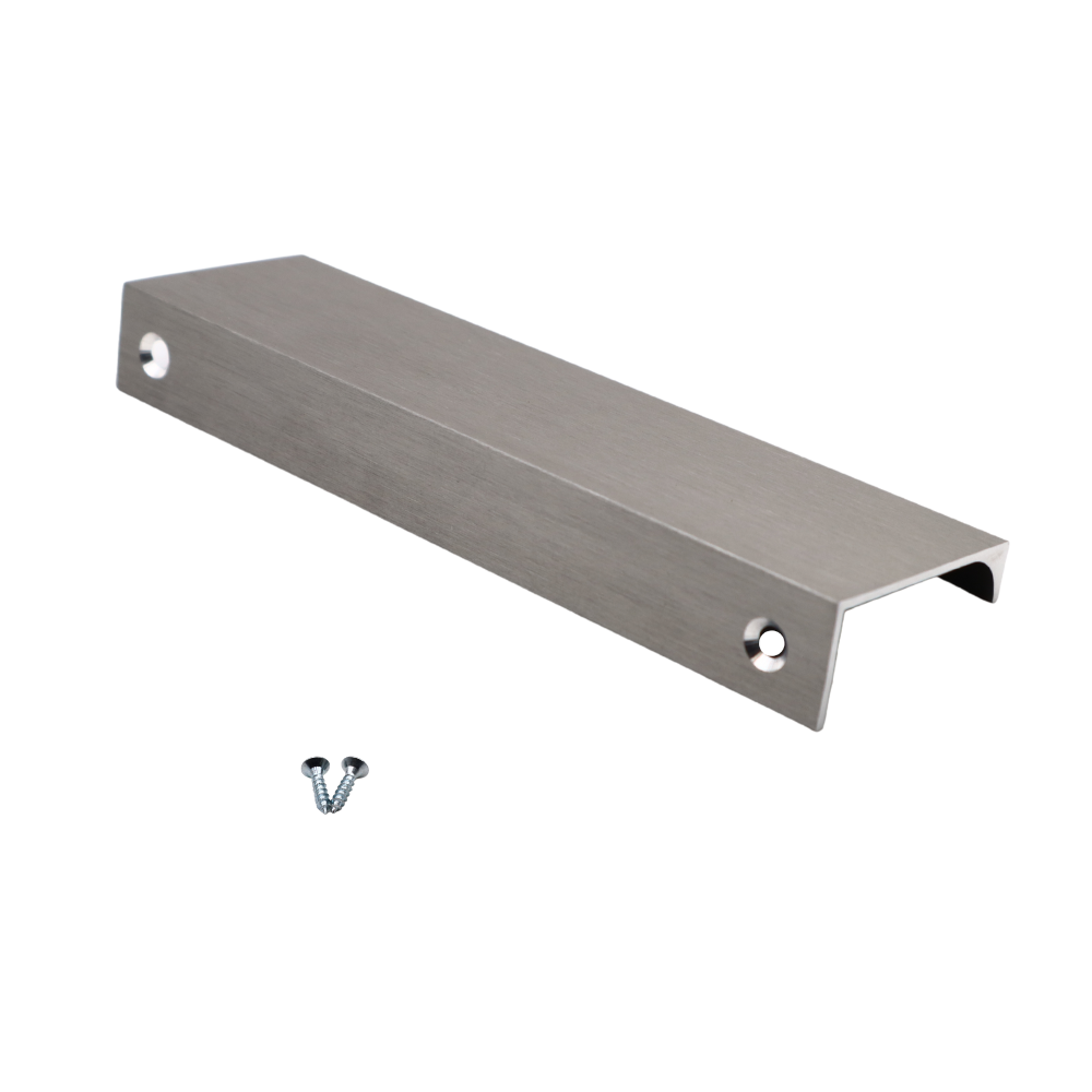 Maniglia per Mobili in Alluminio Acciaio Spazzolato - 128mm (Lunghezze totali 148mm)