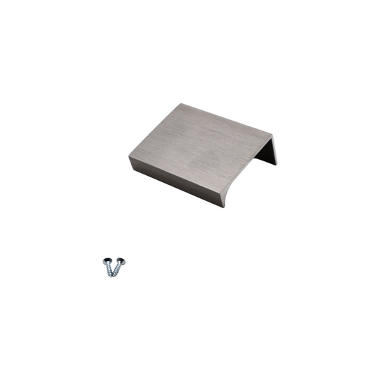 Maniglia per Mobili in Alluminio Acciaio Spazzolato - 32mm (Lunghezze totali 52mm)