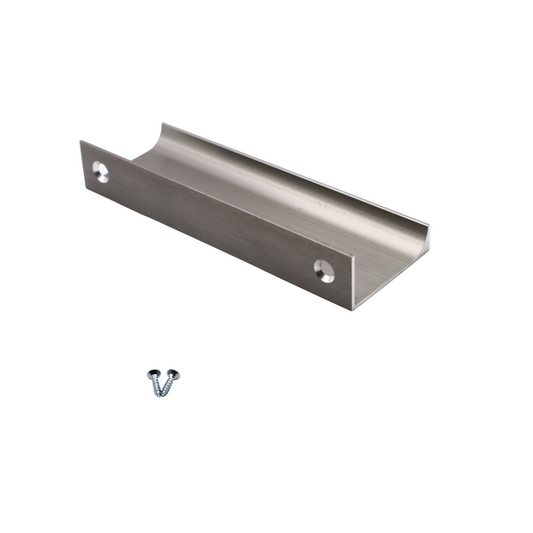 Maniglia per Mobili in Alluminio Acciaio Spazzolato - 96mm (Lunghezze totali 148mm)