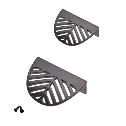 Maniglia per mobili LEAF Edge Pull 32mm (lunghezza totale 60mm) - Argento Opaco Perlato