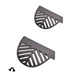 Maniglia per mobili LEAF Edge Pull 32mm (lunghezza totale 60mm) - Argento Opaco Perlato
