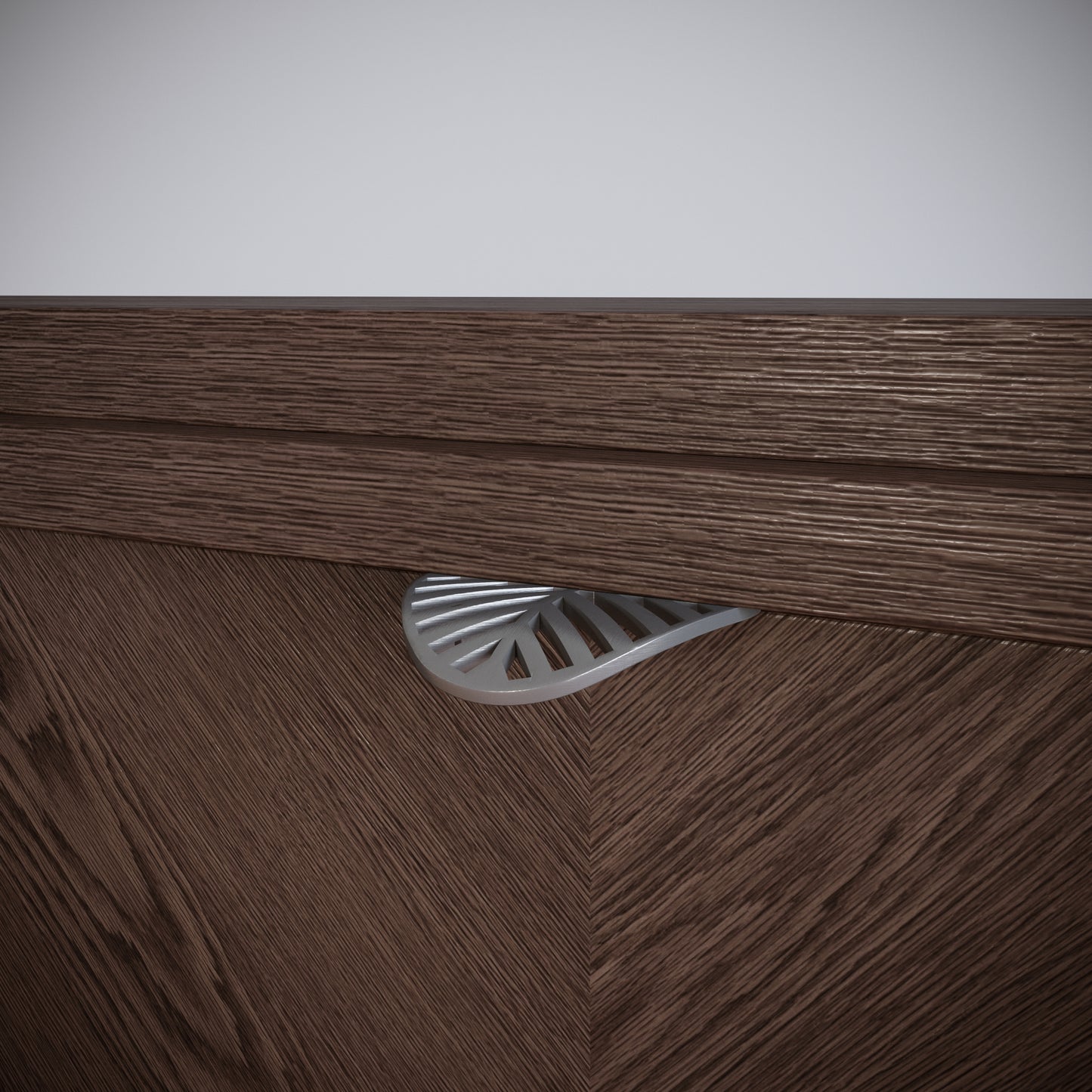 Maniglia per mobili LEAF Edge Pull 32mm (lunghezza totale 60mm) - Argento Opaco Perlato