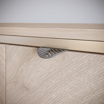 Maniglia per mobili LEAF Edge Pull 32mm (lunghezza totale 60mm) - Argento Opaco Perlato