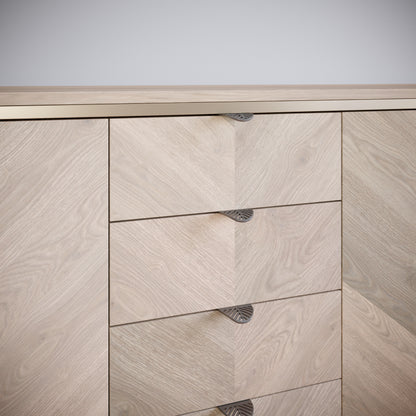Maniglia per mobili LEAF Edge Pull 32mm (lunghezza totale 60mm) - Argento Opaco Perlato