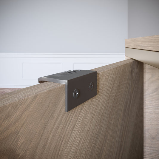 Maniglia per mobili LEAF Edge Pull 32mm (lunghezza totale 60mm) - Argento Opaco Perlato