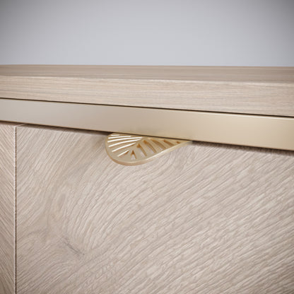 Maniglia per mobili LEAF Edge Pull 32mm (lunghezza totale 60mm) - Ottone Oro
