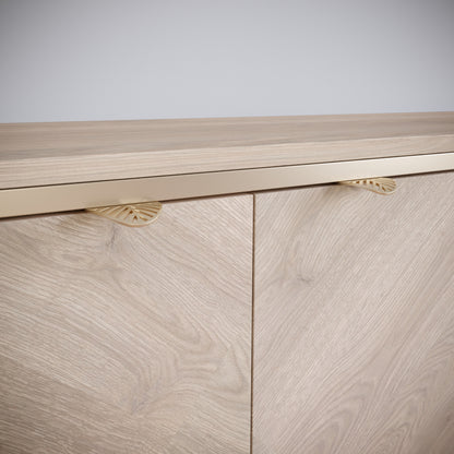 Maniglia per mobili LEAF Edge Pull 32mm (lunghezza totale 60mm) - Ottone Oro