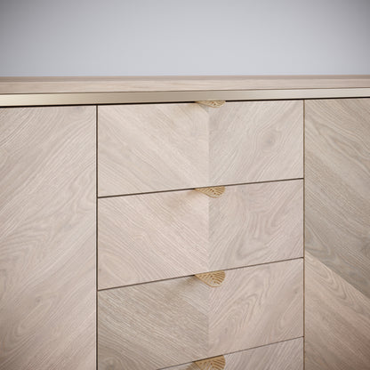 Maniglia per mobili LEAF Edge Pull 32mm (lunghezza totale 60mm) - Ottone Oro