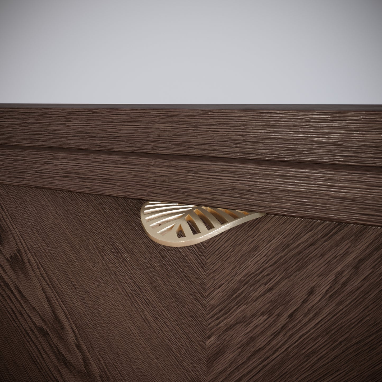 Maniglia per mobili LEAF Edge Pull 32mm (lunghezza totale 60mm) - Ottone Oro