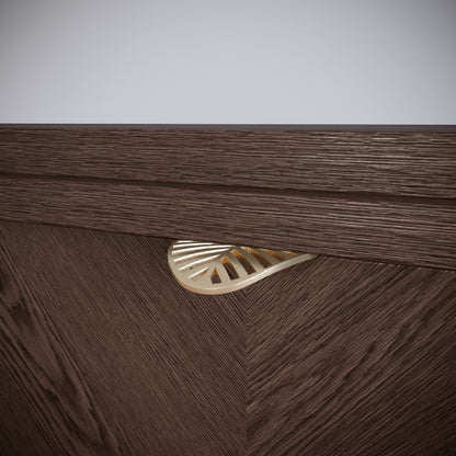 Maniglia per mobili LEAF Edge Pull 32mm (lunghezza totale 60mm) - Ottone Oro