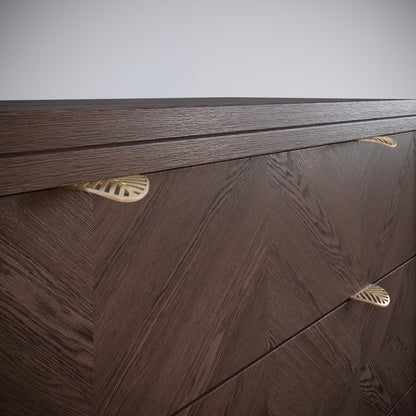 Maniglia per mobili LEAF Edge Pull 32mm (lunghezza totale 60mm) - Ottone Oro