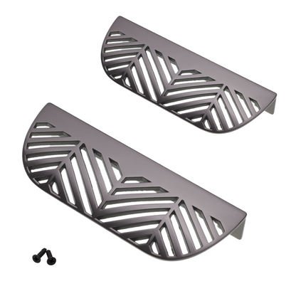 Maniglia per mobili LEAF Edge Pull 64mm (lunghezza totale 118mm) - Argento Opaco Perlato