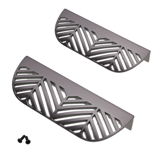 Maniglia per mobili LEAF Edge Pull 64mm (lunghezza totale 118mm) - Argento Opaco Perlato