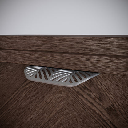 Maniglia per mobili LEAF Edge Pull 64mm (lunghezza totale 118mm) - Argento Opaco Perlato