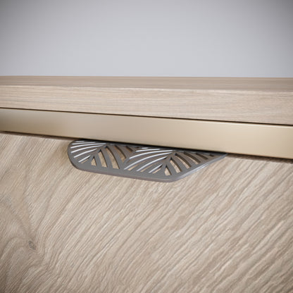 Maniglia per mobili LEAF Edge Pull 64mm (lunghezza totale 118mm) - Argento Opaco Perlato