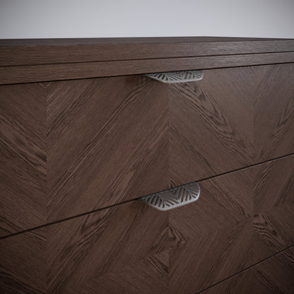 Maniglia per mobili LEAF Edge Pull 64mm (lunghezza totale 118mm) - Argento Opaco Perlato