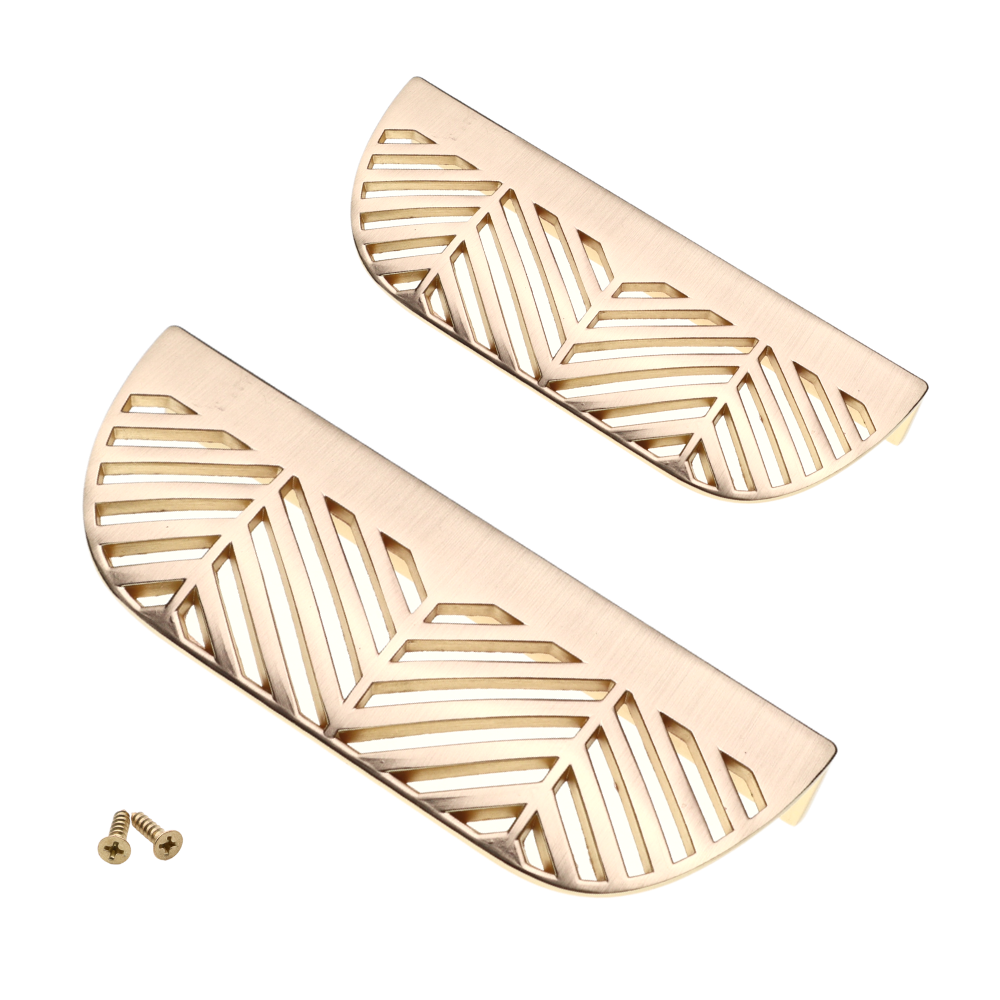 Maniglia per mobili LEAF Edge Pull 64mm (lunghezza totale 118mm) - Ottone Oro
