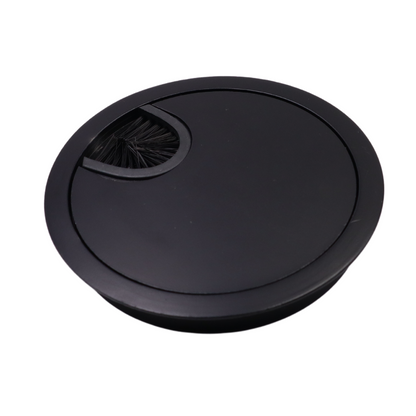 Passacavo scrivania in metallo Ø80 - Nero