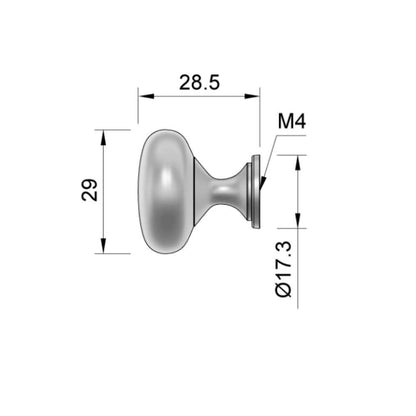 Pomello per mobili - Raso